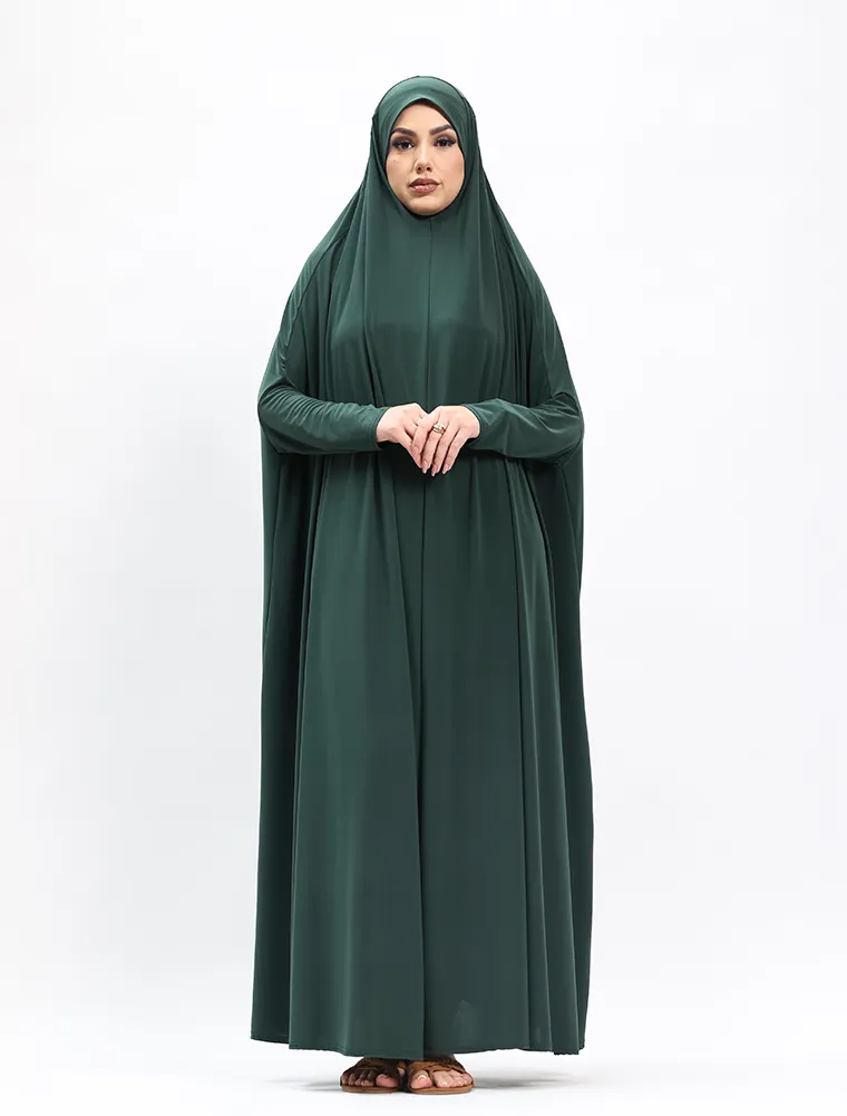 Bottle Green Jersey Jilbab